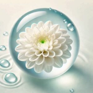 Bola com flor branca