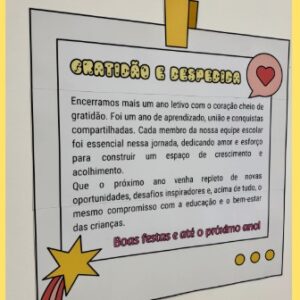 Cartaz de Agradecimento Equipe Escolar